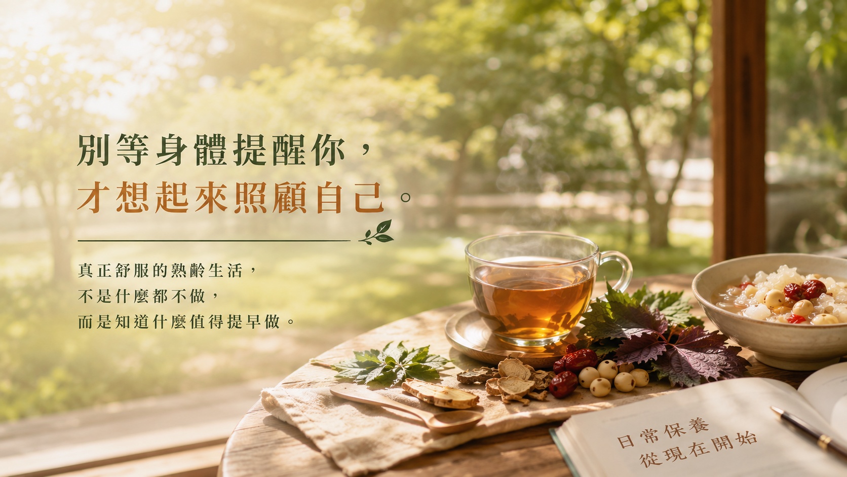 熟齡健康生活與日常保養，中藥茶飲及食養甜品體驗