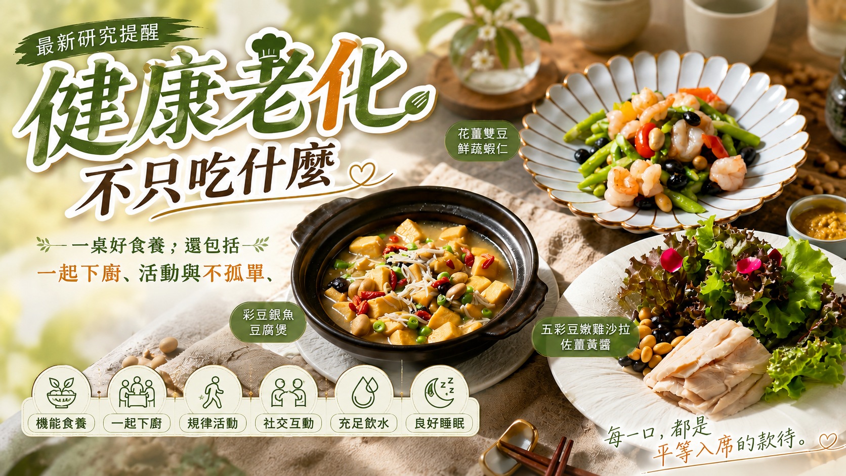 九里松健康食養，希望陪每一個人，把「吃得健康」慢慢變成「好好生活」的一部分。