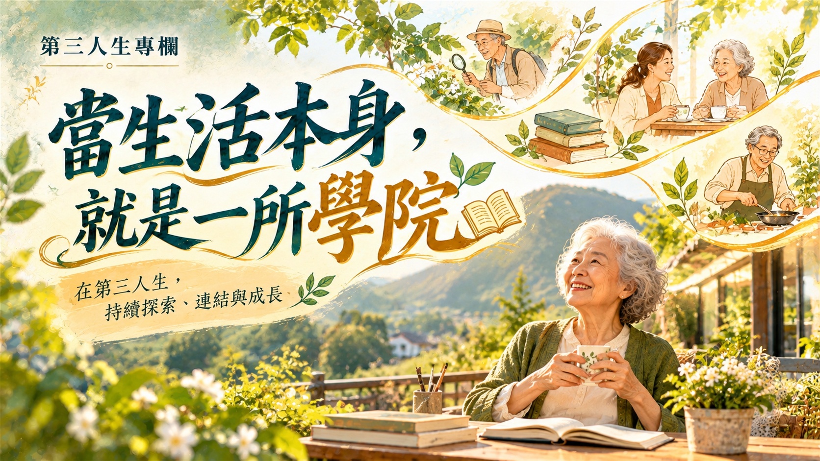 樂齡學習則讓人透過日常探索、知識累積與人際交流,在符合自己意願的步調中持續成長。
