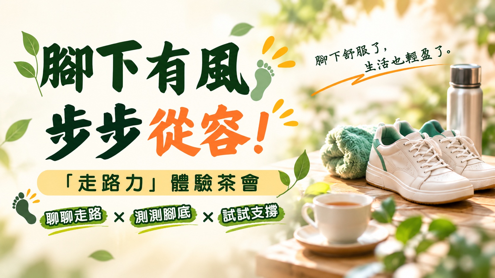 走路力體驗茶會｜足壓平衡檢測